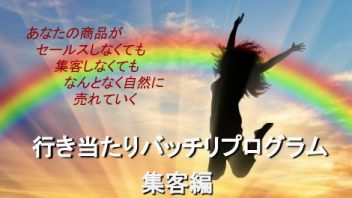 行き当たりバッチリプログラム　集客編